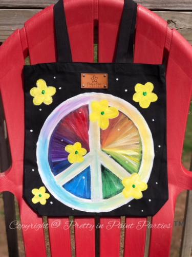 Peace Out Tote Black